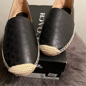 NIB✨Coach Leather Carley Espadrilles
